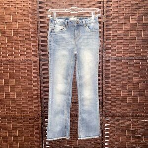 Lucky Brand Light Blue Mid Rise Flare Jeans, Size 12 Girls.